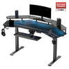 Aero Pro, 72x23 Wing Shaped Standing Desk with Accessories Set - Black