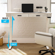 Eureka Ergonomic George Slate Standing Desk With Height Adjustment, Max 48 Min 29.5, Modern Office Setup.
