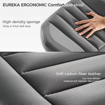 Eureka Ergonomic Footstool Detail: Soft Carbon Fiber Leather, High-Density Sponge for Comfortable Support.