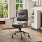 Becky, Faux Suede Fabric Home Office Chair Brown/Gray