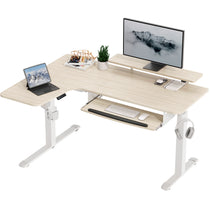 L-Shaped Standing Desk with Accessories Set (60"x23")