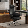 Serene Ella, Napa Leather Executive Chair - Black