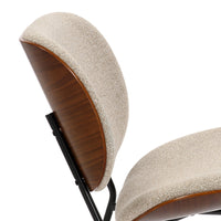 Edie, Walnut Upholstered Lounge Chair