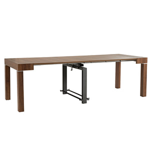 Eureka 20''-98'' Walnut Extendable Dining Table for 10 in Dining Room