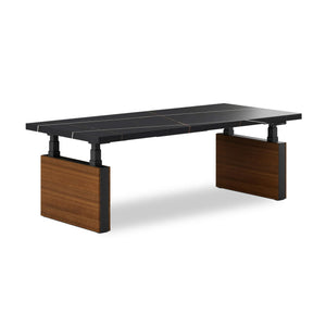 Eureka Ergonomic Zen Pro Executive Standing Desk With Black Sintered Stone Top.