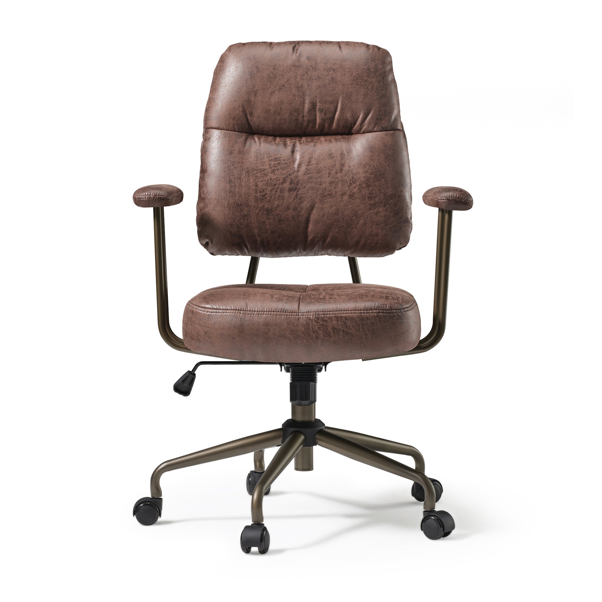 Eureka Ergonomic Becky, Suede Fabric Home Office Chair Brown