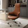 Serene Bella, Genuine Leather Executive Office Chair - Brown