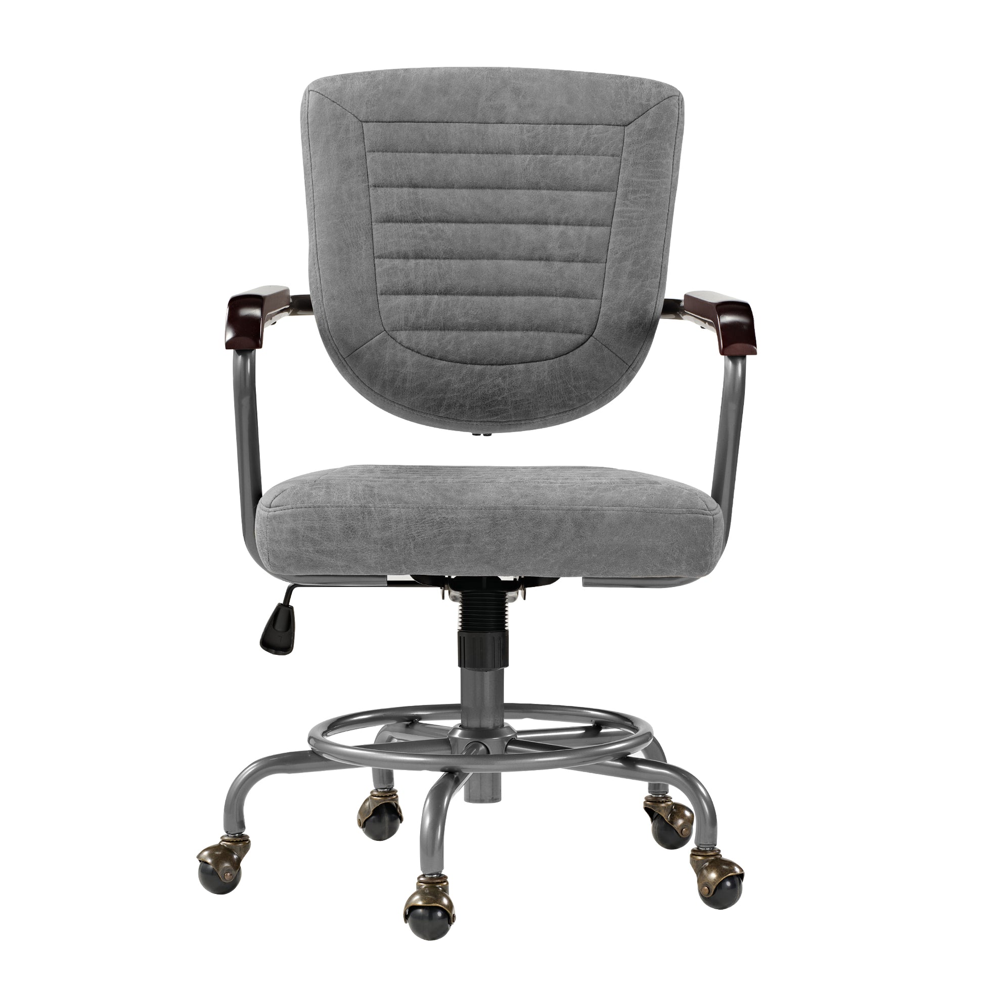 Eureka Ergonomic Cole, Gray PU Leather Task Office Chair