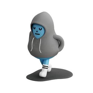 HD-05 Monster Ornament - Blue Face With Grey Hoodie, Modern Decorative Figurine.