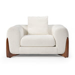 Eureka Classic sofa with solid wood base, off-white, 1 seater