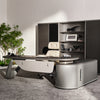 Zen Orion, Executive Desk & Bookcase - Gray