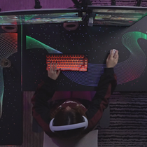 GTG-L60 Pro, L shaped Glass Gaming Standing Desk (60"x23")