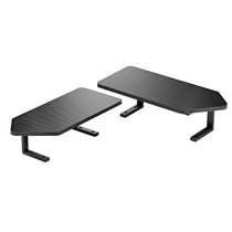 Eureka Ergonomic Convertible Desktop Shelves Set of 2 in Black Color for Workspace.