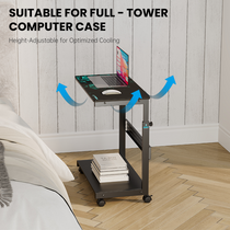 Eureka Ergonomic Mobile Height Adjustable Cpu Cart  of frosted glass, perfect for any occasion