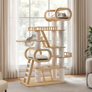 Modern Wooden Cat Tower
