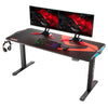 65x27 Standing Desk with RGB Lighting - Black