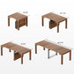 39"-98"Extendable Dining Table with Four Movable Boards, Walnut