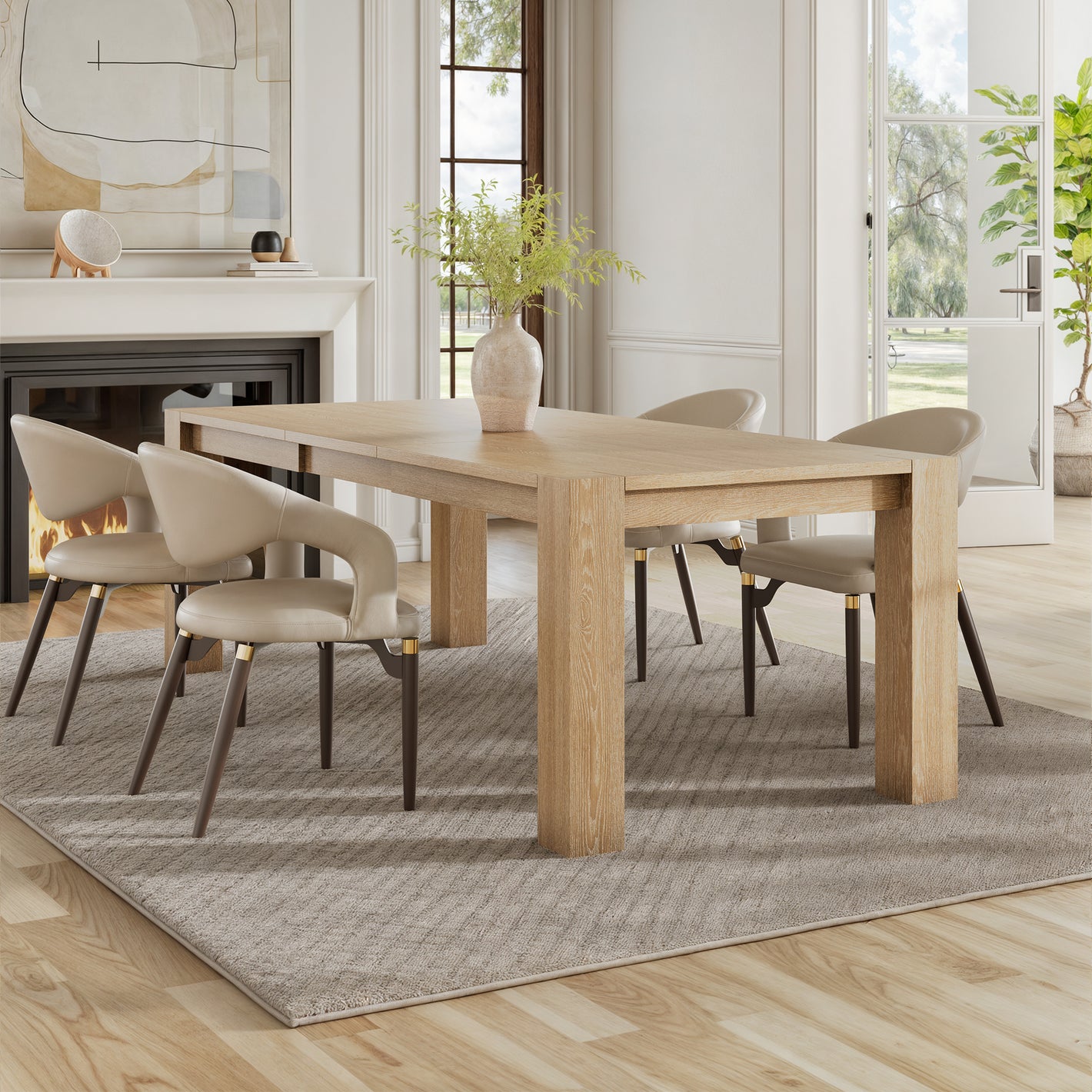 Edora Oak Extendable Dining Table (70.9" -92.5")