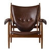 Dakota, Microfiber Leather Chieftain Lounge Chair, Brown - Brown