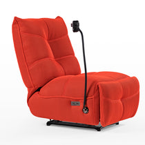 Red Linx Power Glider Recliner With Techno 3D Fabric, Ergonomic Design, and Wireless Charging.