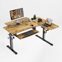 L-Shaped Standing Desk with Accessories Set (60"x23")
