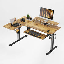L-Shaped Standing Desk with Accessories Set (60"x23")