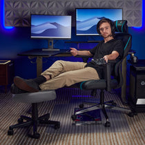 Eureka Ergonomic Ergonomic Chair Setup With Footstool for Comfortable Gaming Posture; Height Adjustable.