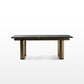 78"-118" Minimalist Extendable Dining Table with Sintered Stone Desktop, Black