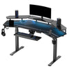 Aero Pro, 72x23 Wing Shaped Standing Desk with Accessories Set - Black