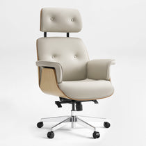 Mathias Leather Executive Chair with Ottoman