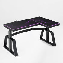 GTG-L60 Pro, L shaped Glass Gaming Standing Desk (60"x23")