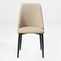 Off-White Chester Dining Chair With Black Legs, Modern Dining Room Furniture, Set of 2.