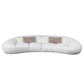 Adele, 141" Modern Curved Sofa Imitated Polar Bear Fabric