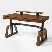 Eureka Ergonomic Ark Executive Standing Desk - Walnut, Height Adjustable Desk With Drawers.