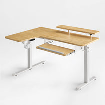 L-Shaped Standing Desk with Accessories Set (60"x23")