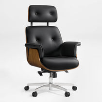 Mathias Leather Executive Chair with Ottoman