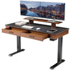 George, 55x23 Slate Standing Desk, Artificial Marble Desktop - Black