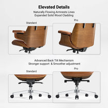 Mathias Leather Executive Chair with Ottoman