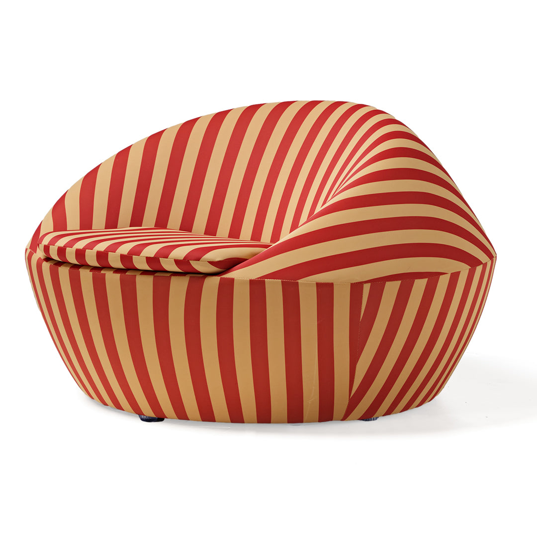 Striped on sale barrel chair