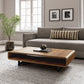 Eureka Ergonomic 47" Walnut Rounded Rectangular Coffee Table for the living room