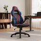 Eureka, Blue High-back Racing Seat Lumbar Support Leather Gaming Chair,Blue