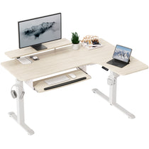 L-Shaped Standing Desk with Accessories Set (60"x23")