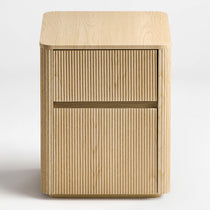 Eureka Ergonomic Aurelia Fluted File Cabinet, Modern 2 Drawer File Cabinet Front View