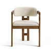 Elle Boucle Dining Chairs Set of 2, Walnut/Black - Walnut