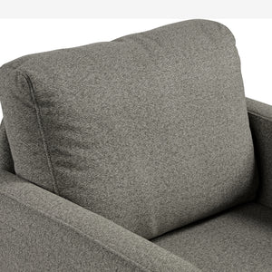 Weston Ant Fabric Lounge Chair Detail: Ant Fabric Upholstery in Grey.