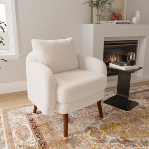 Lily, Thickened Upholstered Bouclé Lounge Chair