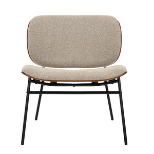 Edie, Walnut Upholstered Lounge Chair