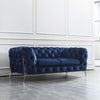 Beverly, Loveseat Sofa, 2 Seater - Blue
