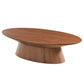 51" Walnut Oval Coffee Table