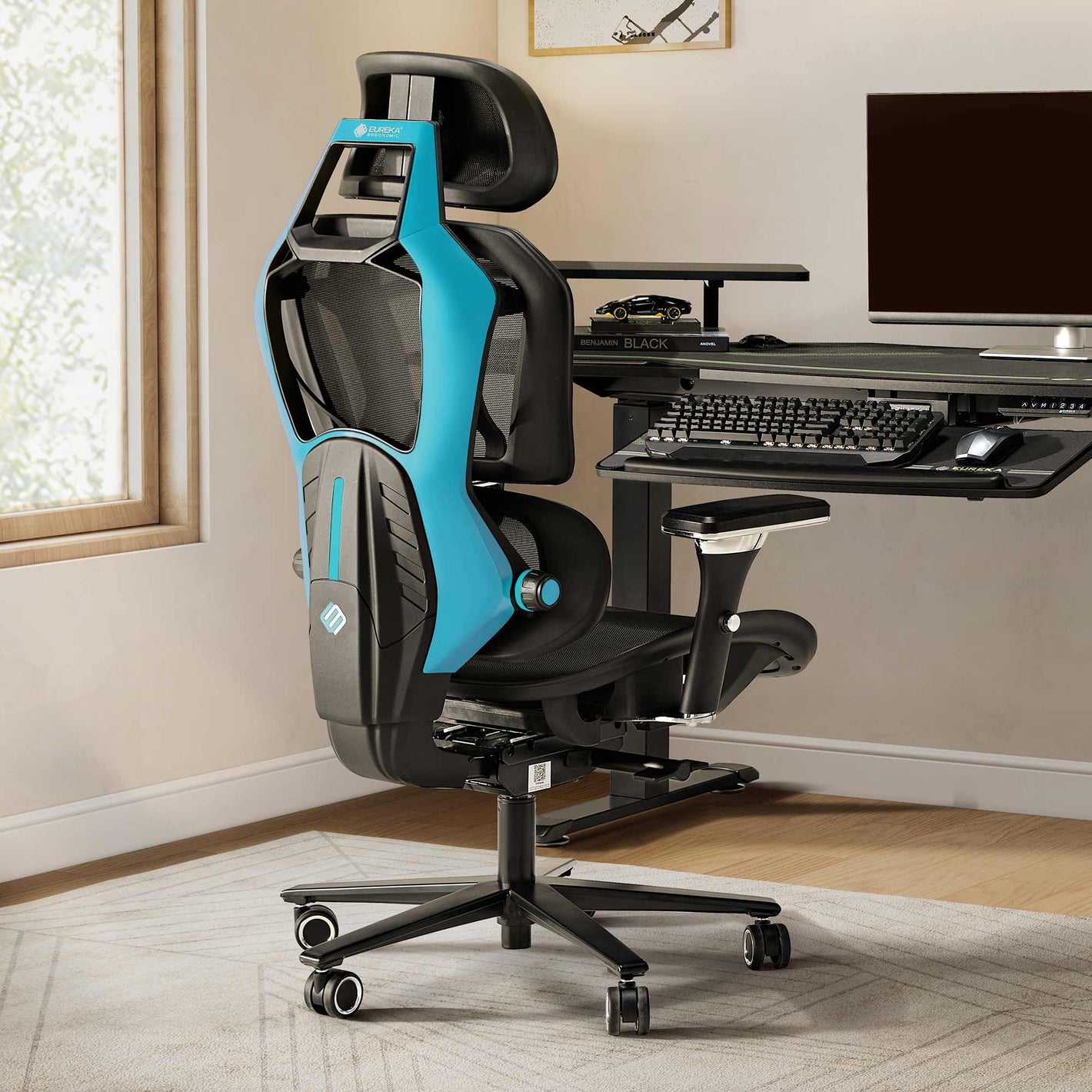 Blue | office chair for lower back pain in home office